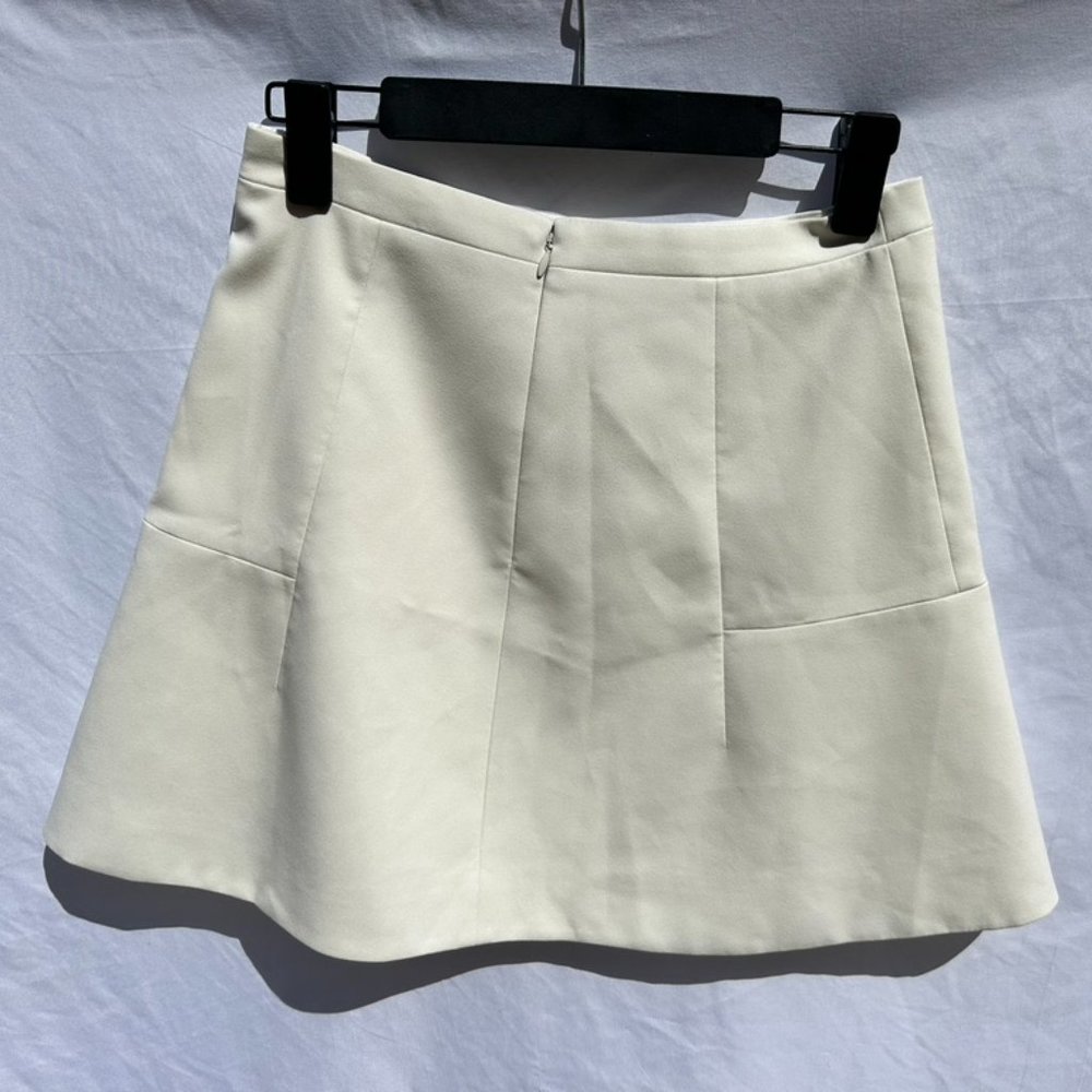 EUC J. Crew Off-White A-line Skirt - Picture 6 of 8